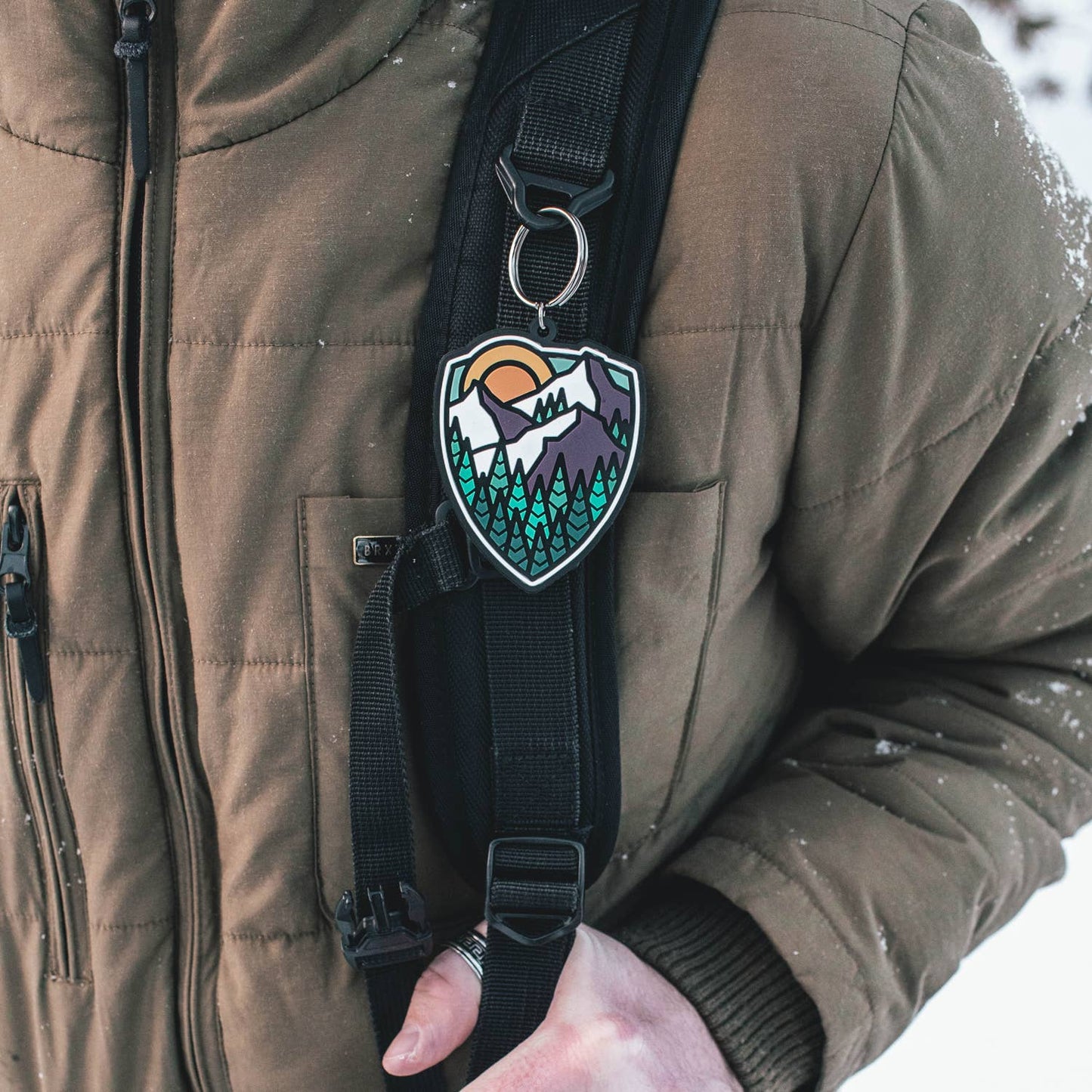 Mountain Shield Keychain