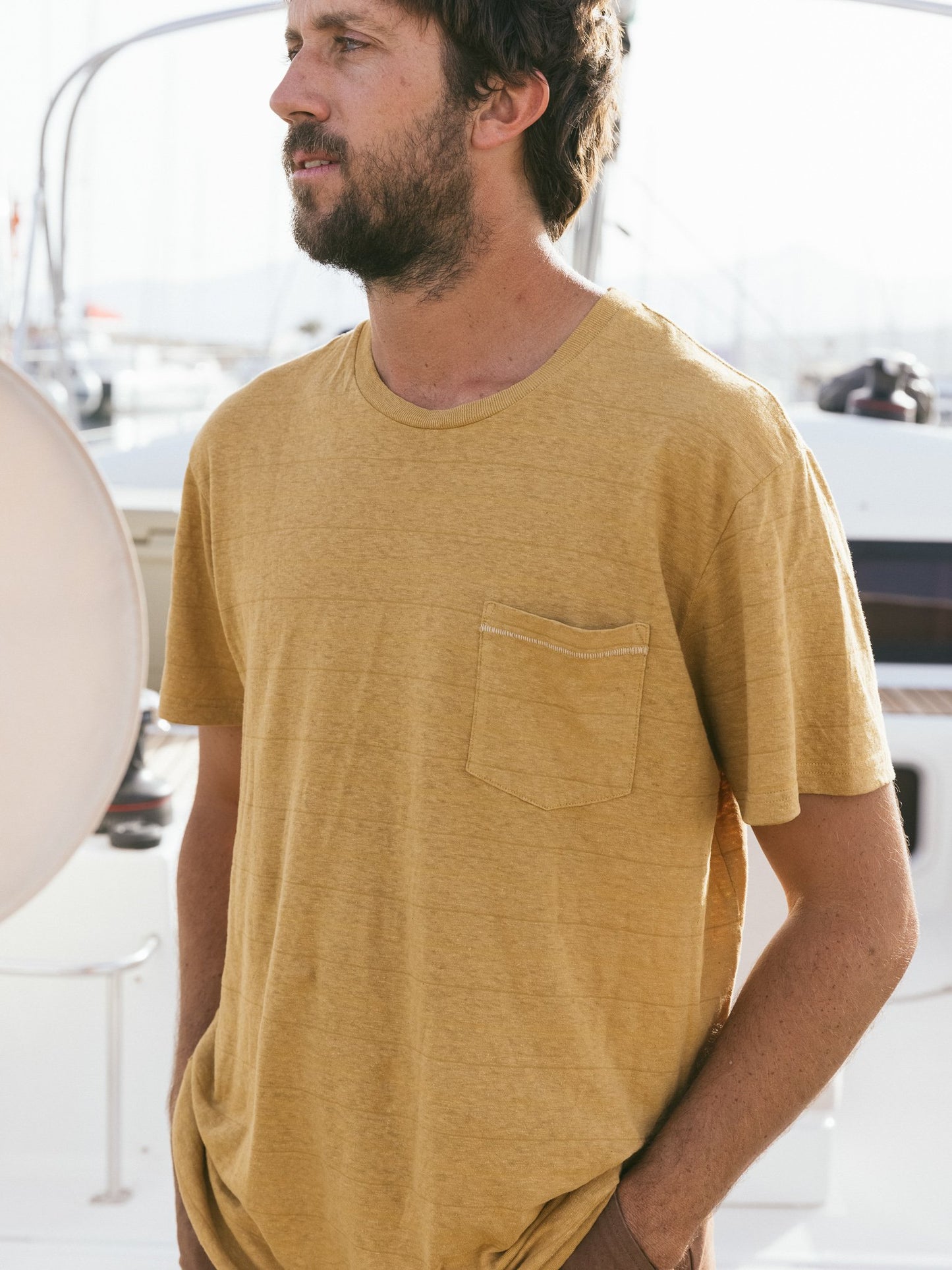 Hemp Stripe Pocket Tee