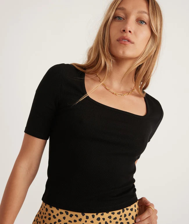 Lexi Rib Square Neck Top