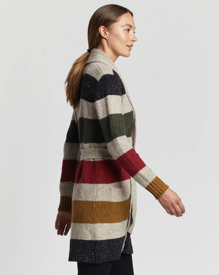 WOMEN'S GLACIER STRIPE CARDIGAN