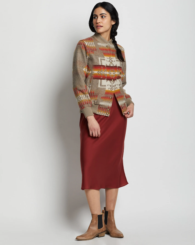 WOMEN'S WOOL BOMBER HARDING JACKET