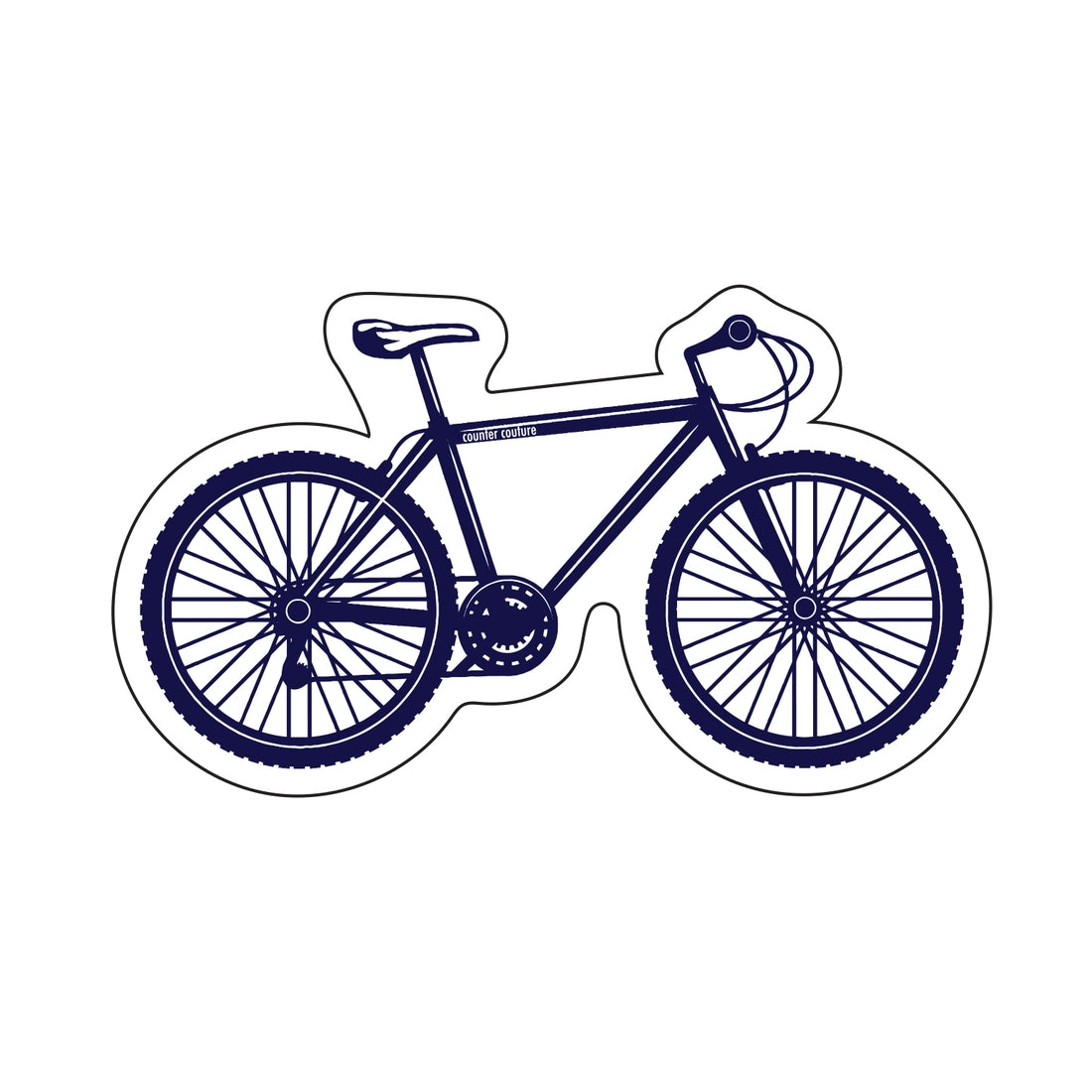 Mountain Bike Die Cut Sticker