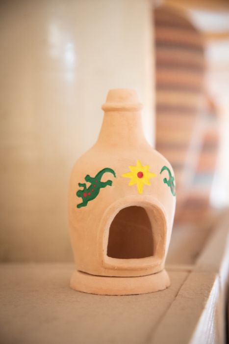 Chiminea Fireplace with Pinon 40 count Box