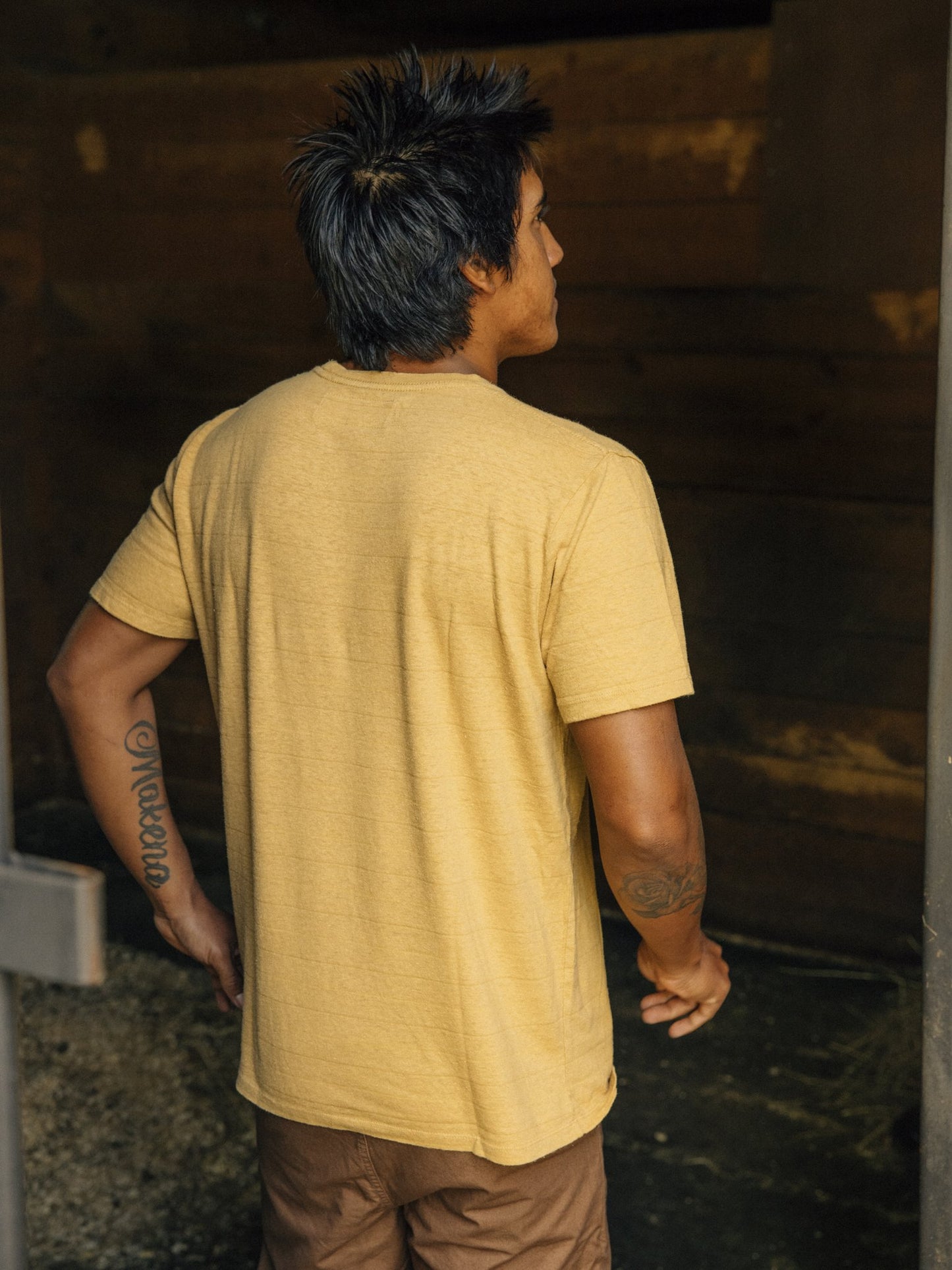 Hemp Stripe Pocket Tee