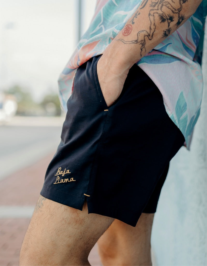 FORT KNOX BLACK - STRETCH SWIM TRUNKS