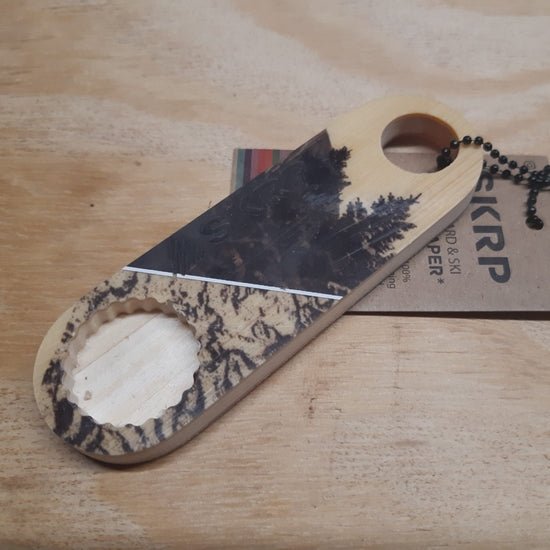 Upcycled Snowboard Bottle Opener