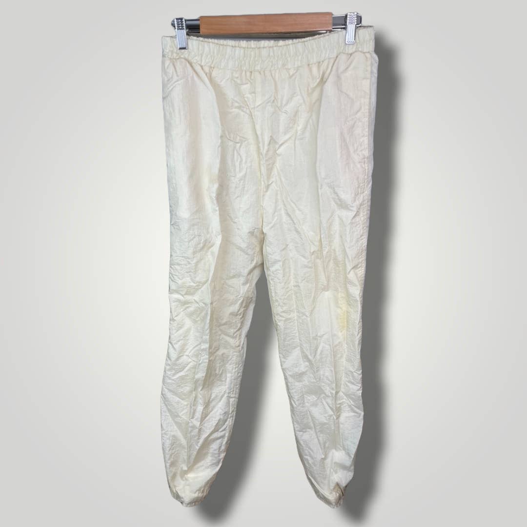 Vintage 90s East West Windbreaker Set Jacket Compass Rope Map White Pants B1014