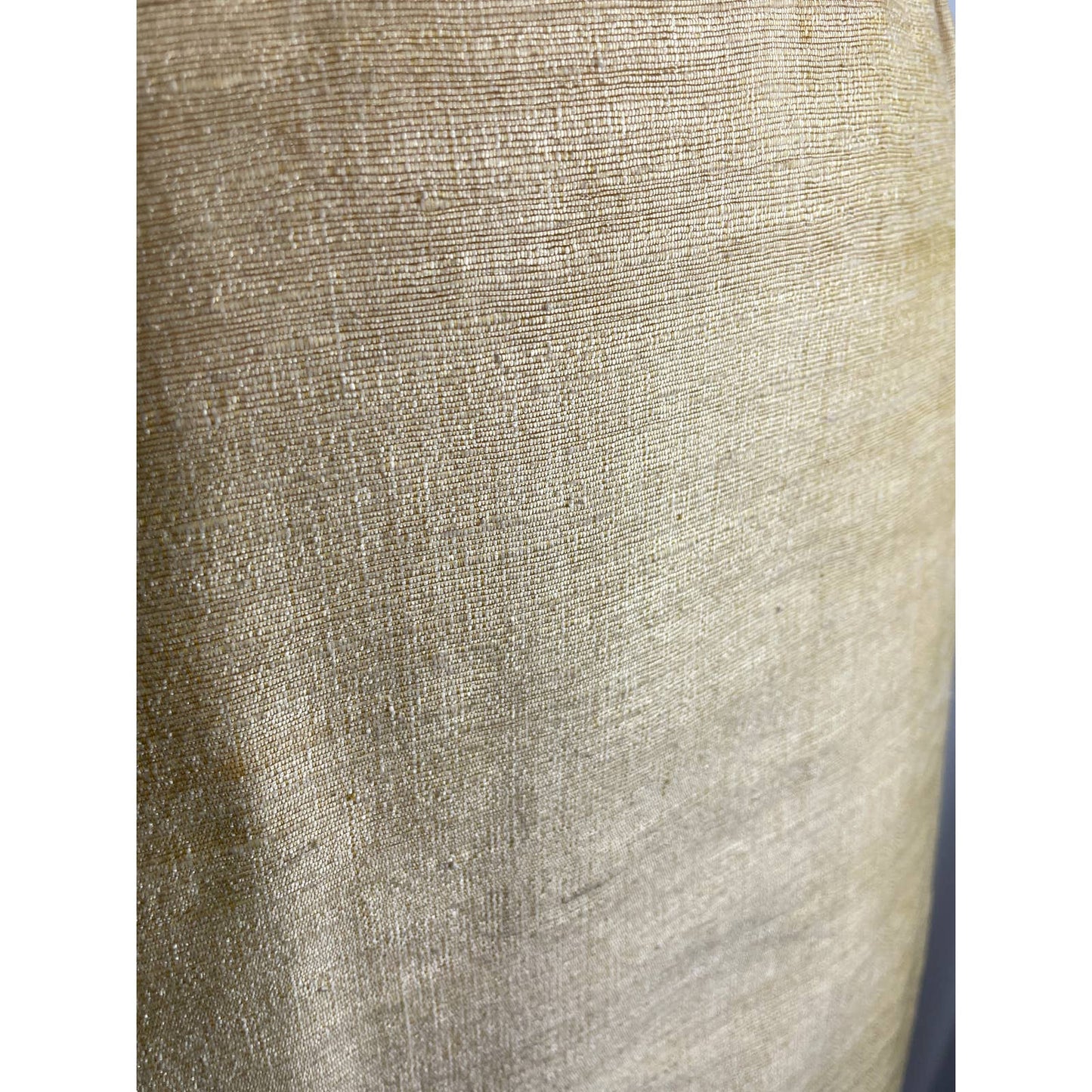 Vintage 1950s Sheath Dress Cream Yellow Tussah Silk Hand Loomed Size 4 B105