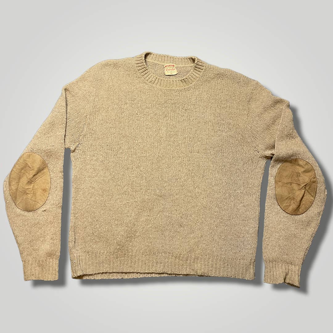 Vintage 1950 Crewneck Pullover McGregor Camelot Lambswool Camel Hair Large B2009