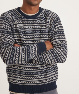 Marine Layer Men's Reed Jacquard Crew Sweater