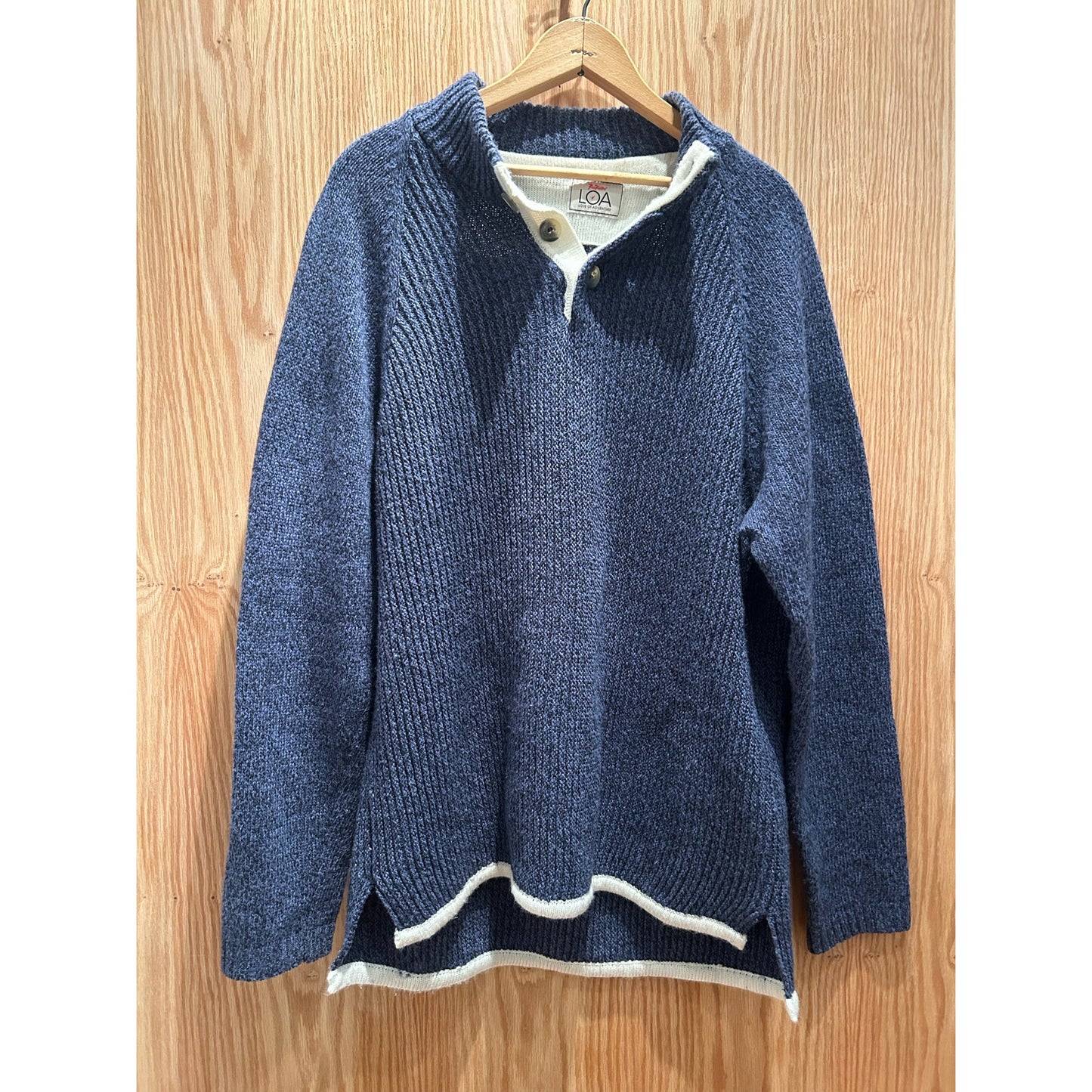LOA Love Of Adventure RailRiders Pullover Sweater Blue Men's Large