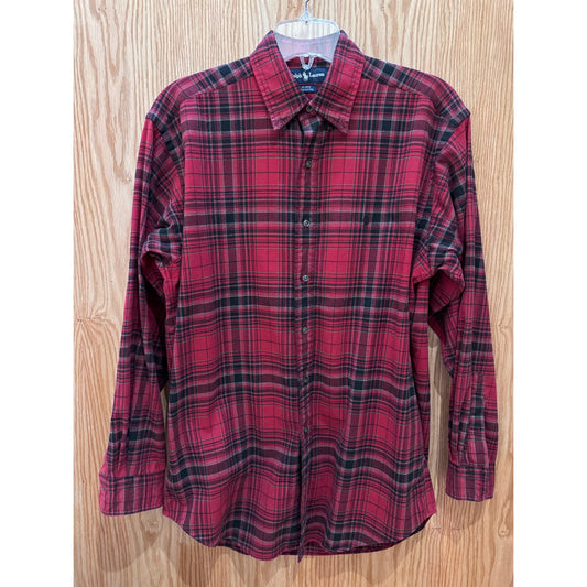 Vintage 1990s Ralph Lauren Flannel Cotton Soft Heavy M Blake Plaid Men's