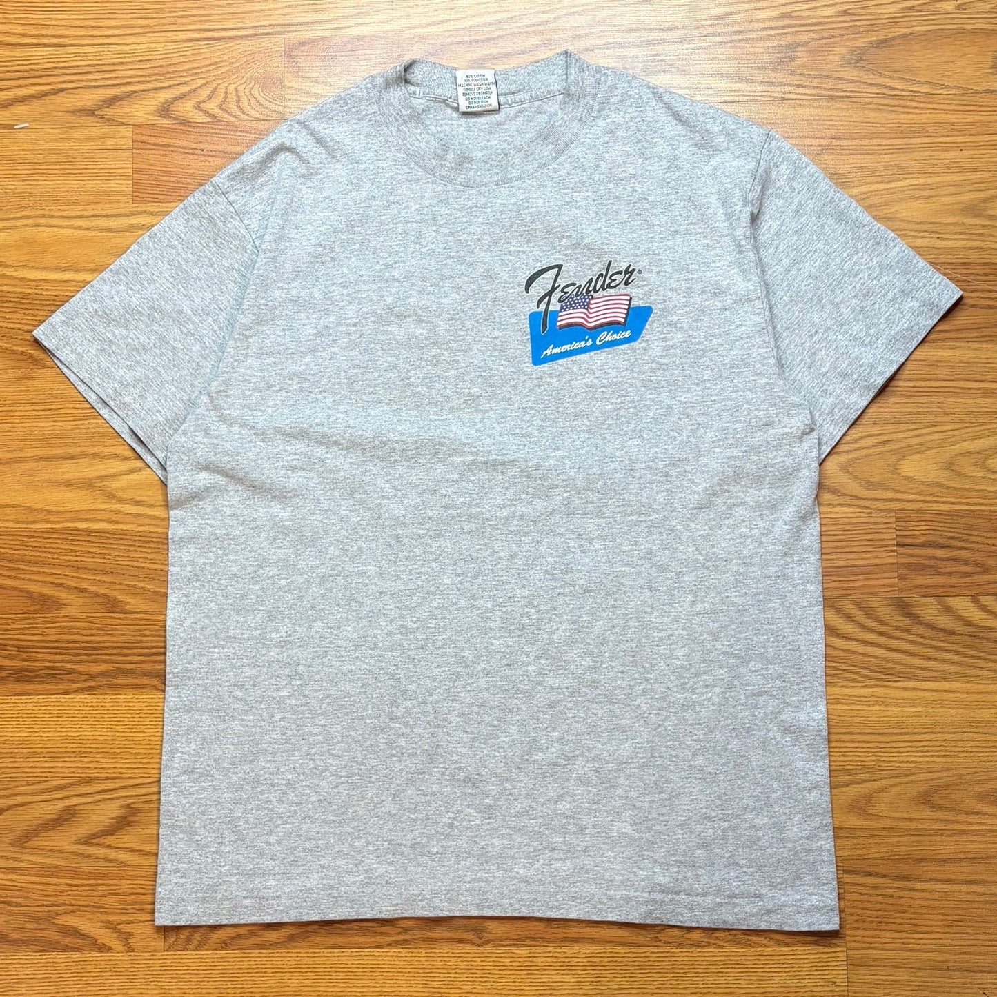 Vintage Fender America’s Choice T Shirt Mens Large Made USA Double Sided Graphic