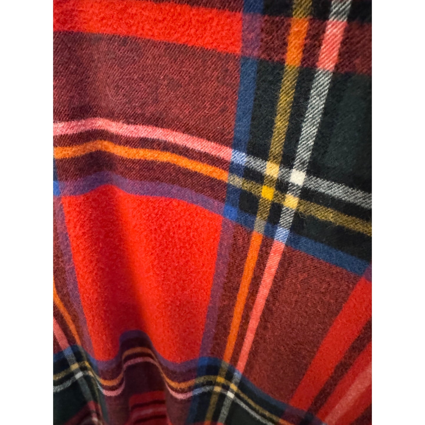 Vintage 1990s Ralph Lauren Flannel Cotton Soft Heavy M Plaid Red Men's