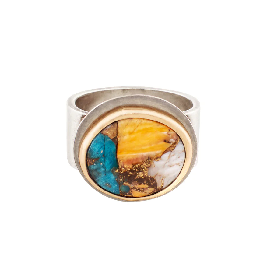 Spiney Oyster Turquoise Ring