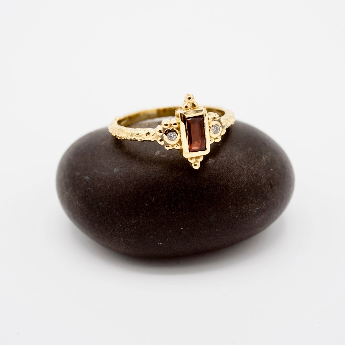 Brass Royal Garnet Ring