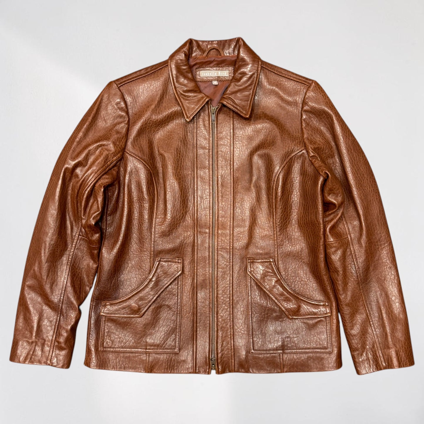 Isabella Bird Leather Jacket Brown Women's Small Anthropologie Brown Excellent