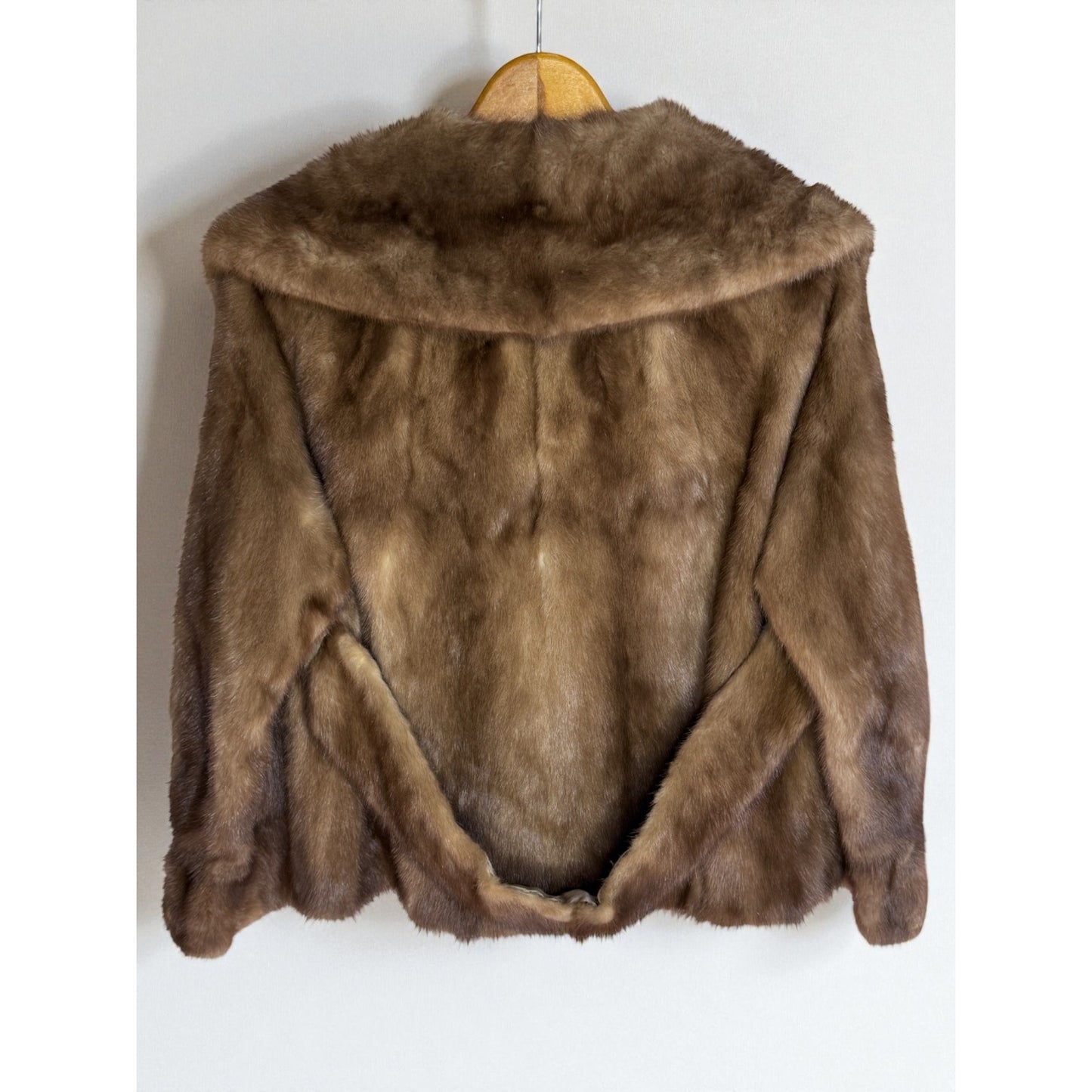 Vintage Fur Mink Coat Zip Off Botton Convertible 1960s Medium Women Greenblatts