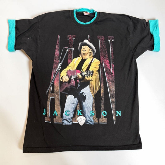 Vintage Top Vintage 1990s Alan Jackson On Tour Graphic Band T-shirt USA Made