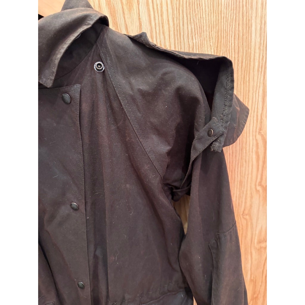 Vintage Australian Outback CO Outback Oilskins Brown Cotton Small