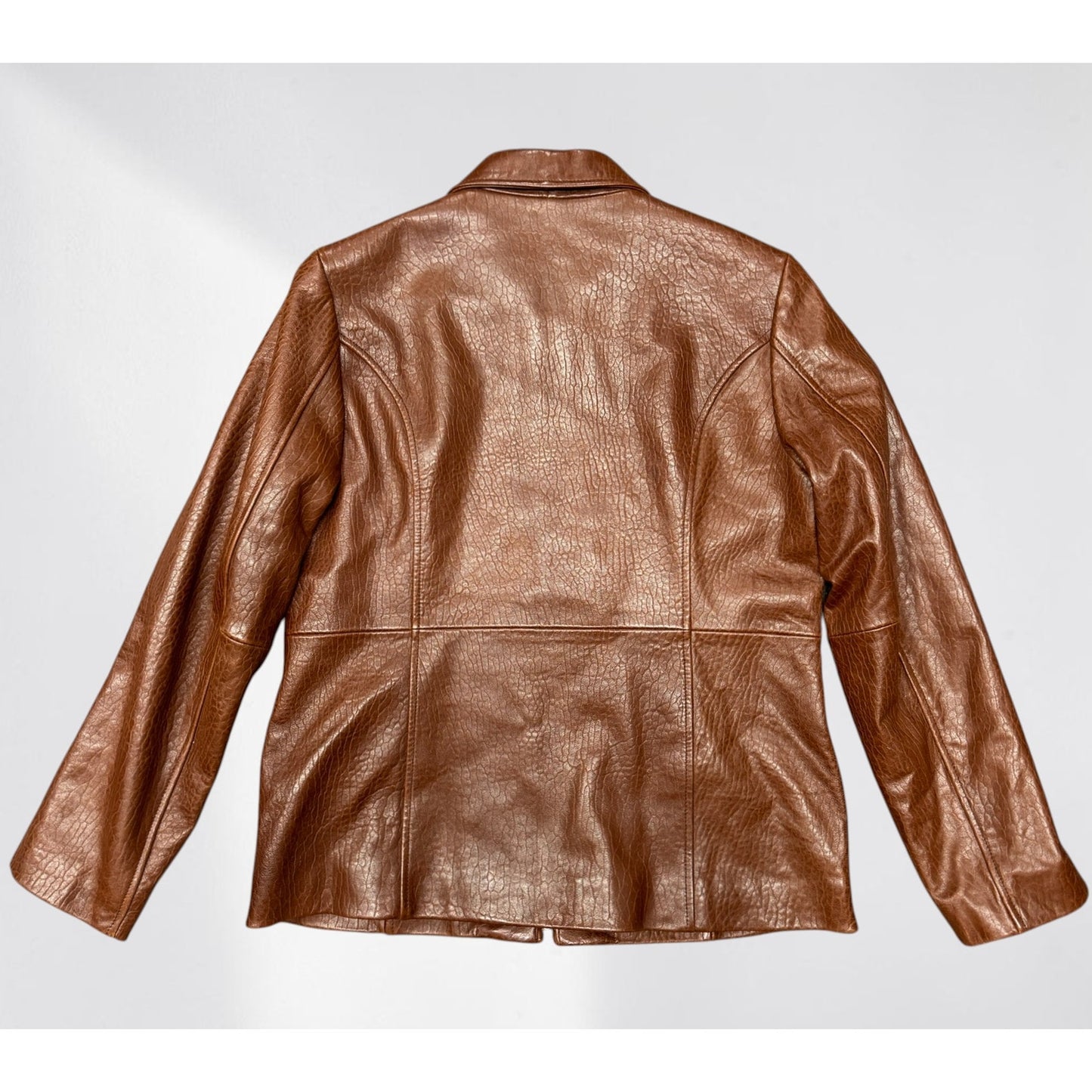 Isabella Bird Leather Jacket Brown Women's Small Anthropologie Brown Excellent