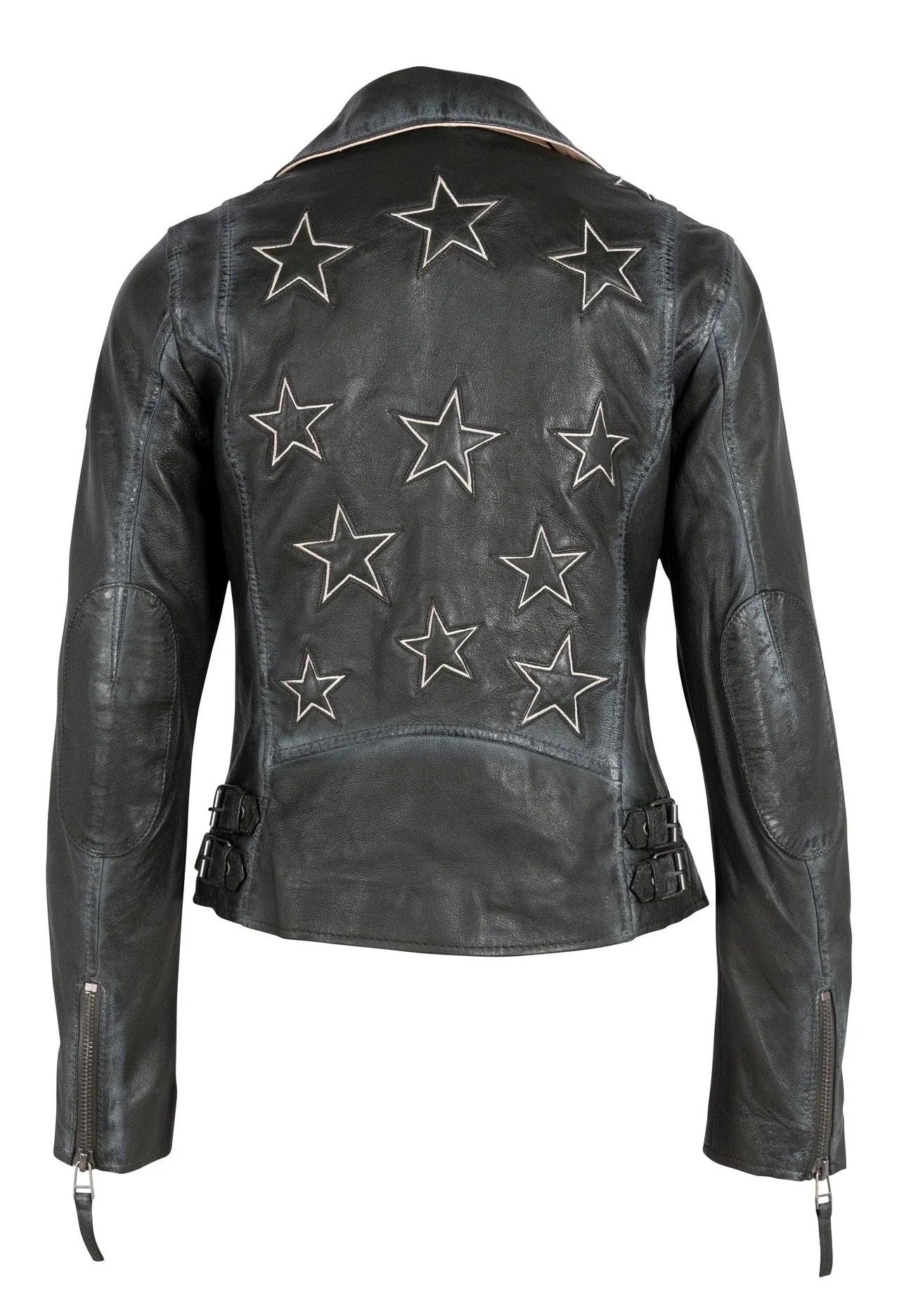 Christy Star Leather Jacket Regular Fit