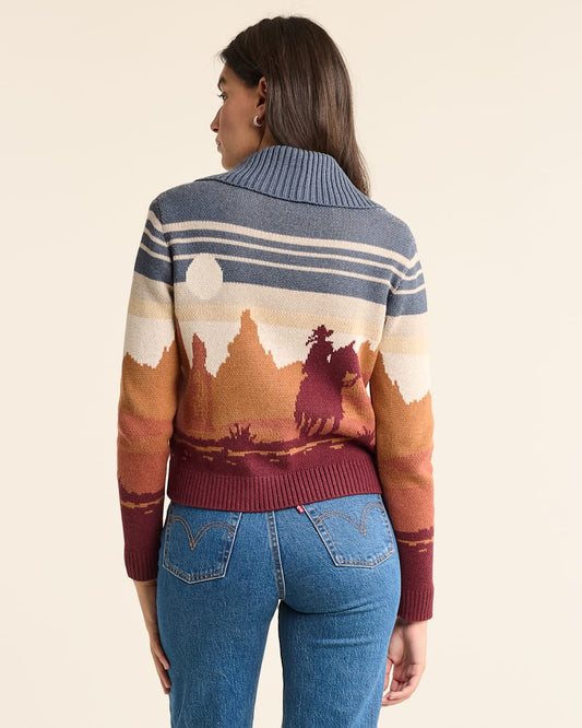 Western Scenic Cotton Cardigan