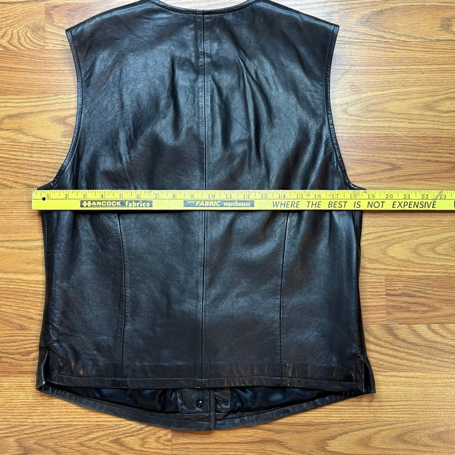 Vintage 1990s Banana Republic Genuine Leather Vest Black Womens M Western