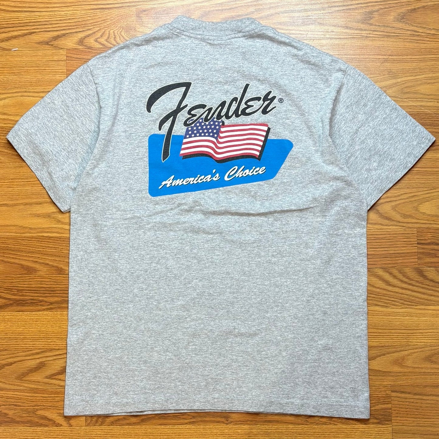 Vintage Fender America’s Choice T Shirt Mens Large Made USA Double Sided Graphic