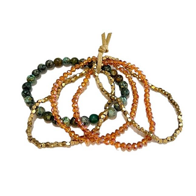 Turquoise Copper Bracelet Stack