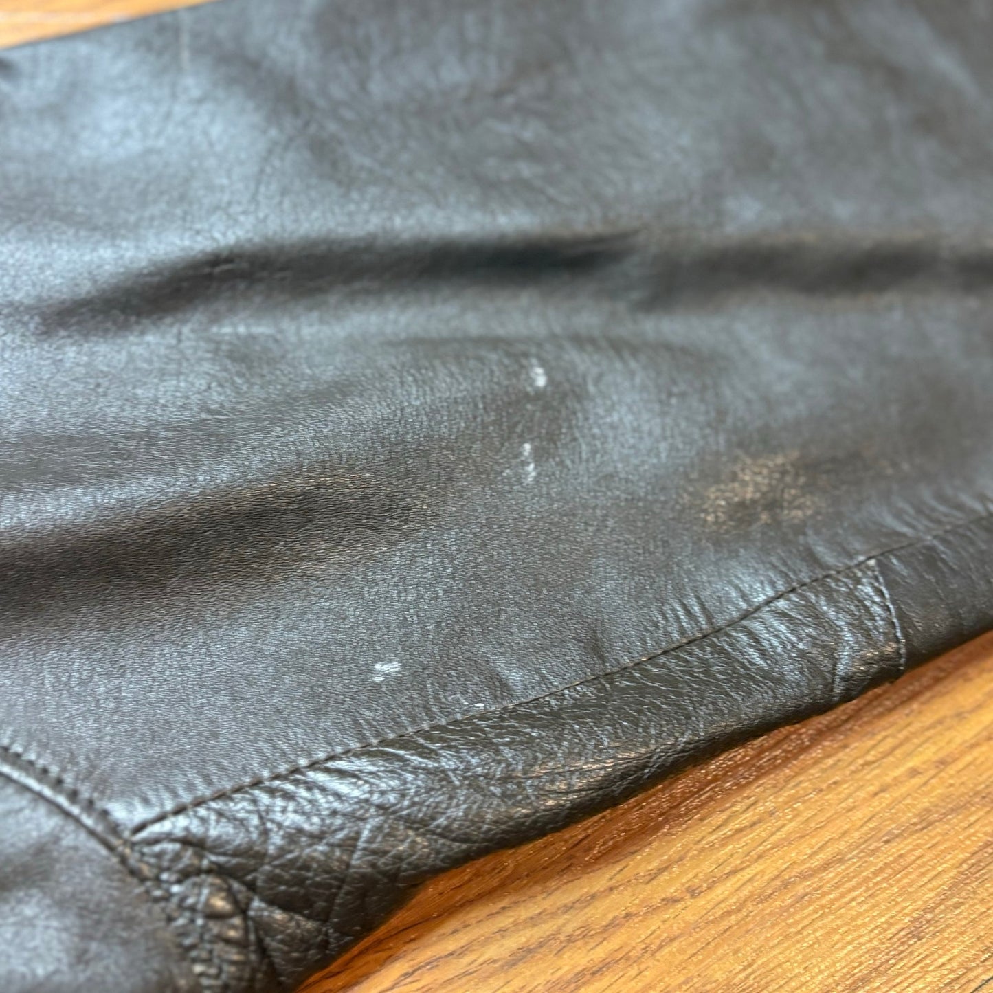 Vintage 80s Stratojac Leather Bomber Jacket Brown Made Korea Mens L