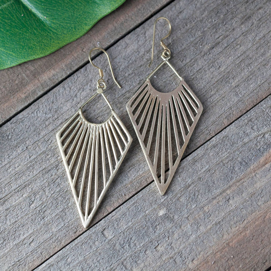 Brass Sunrise Earring