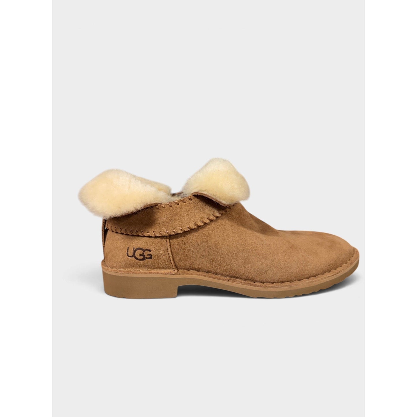 UGG McKay Chelsea Boot Sheepskin Women's 8.5 Brown Tank Chestnut