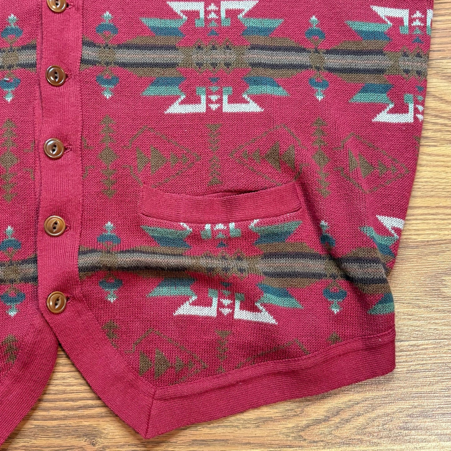Vtg 1990s Polo Ralph Lauren Southwestern Sweater Vest Mens Large Cotton Knit