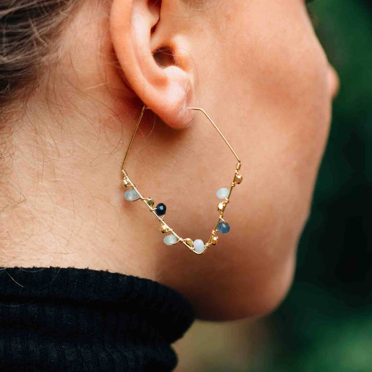 Constellation Diamond Hoop Earrings