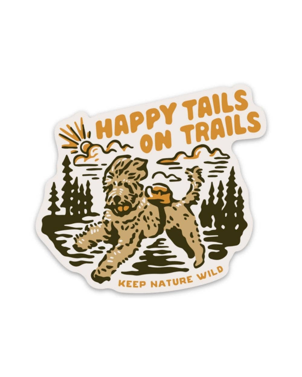 Happy Tails on Trails Forest | Sticker