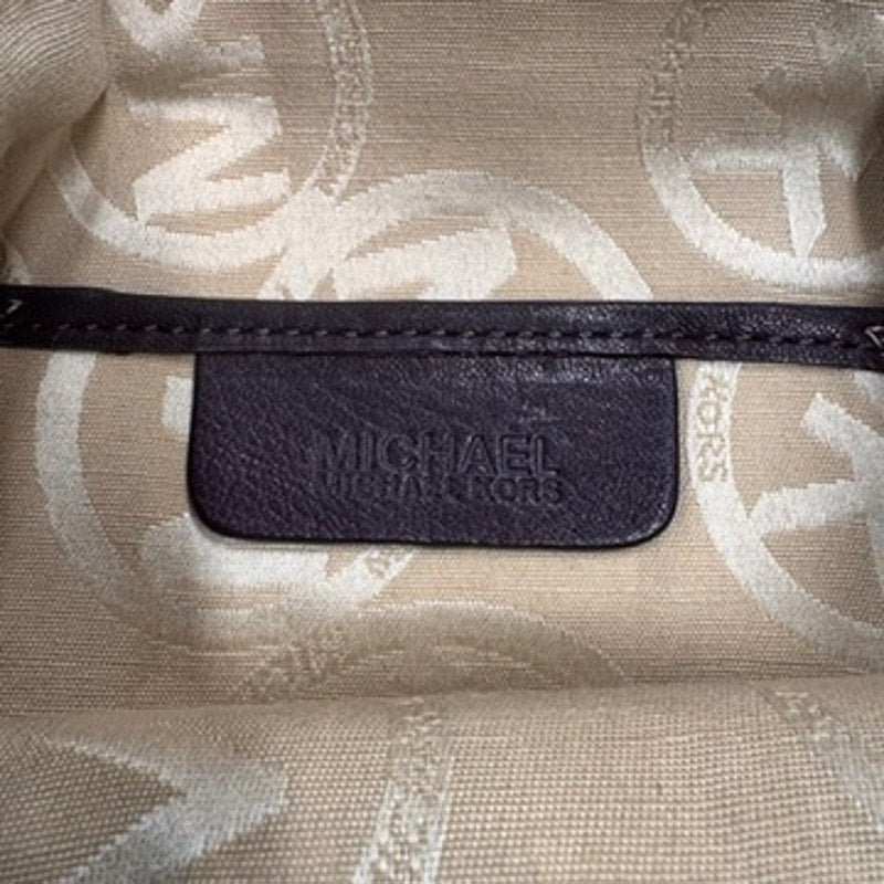 Vtg Y2k Michael Kors Heidi Clutch Genuine Leather Aubergine MSRP $178 Dust Bag