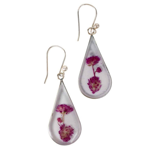 Purple Rain Flower Earrings