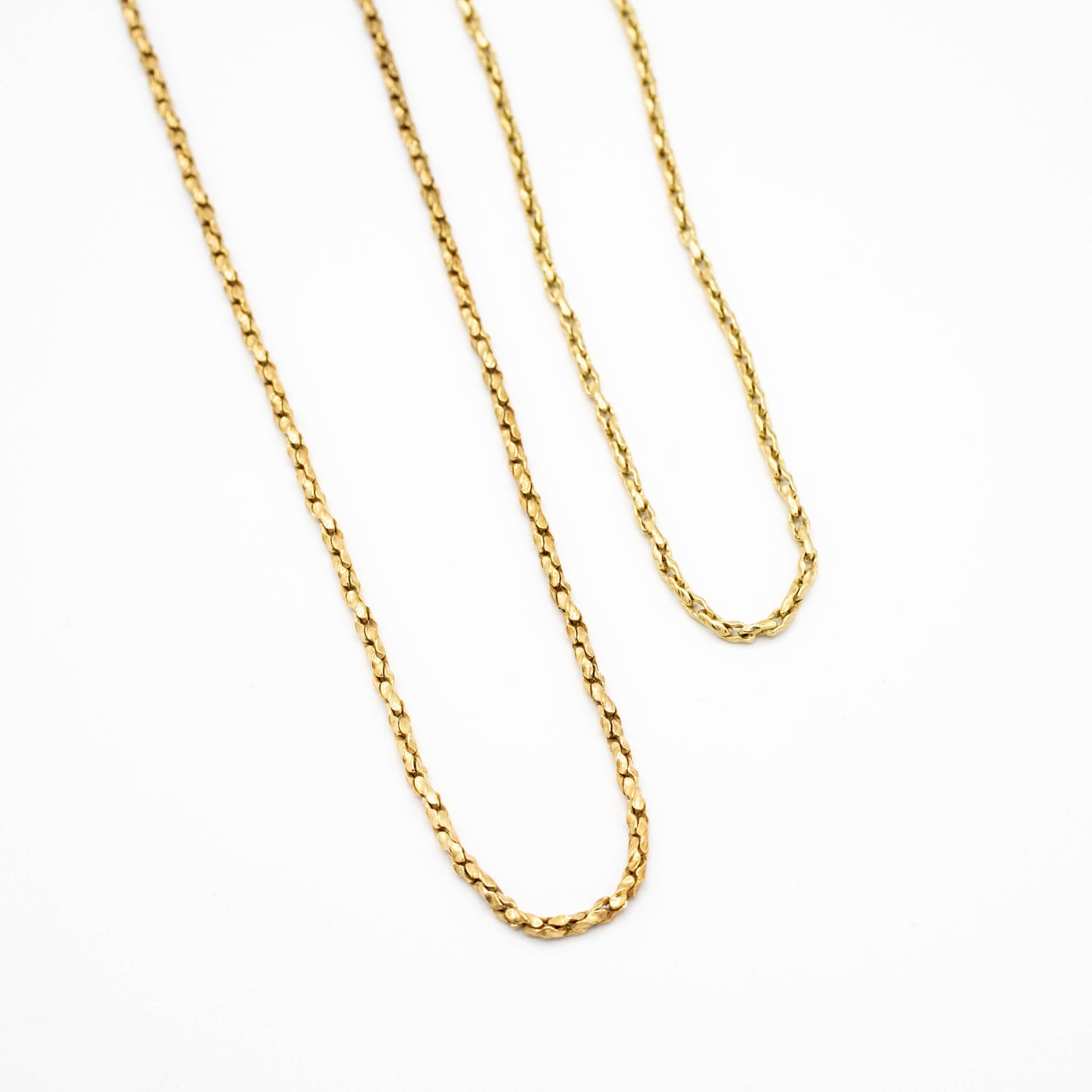 Textured C Link Brass Chain - Anti Tarnish