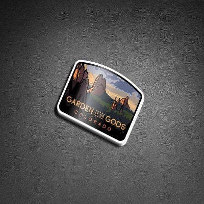 Garden of the Gods Park Sticker | Colorado Springs CO Decal | Red Rock climbing