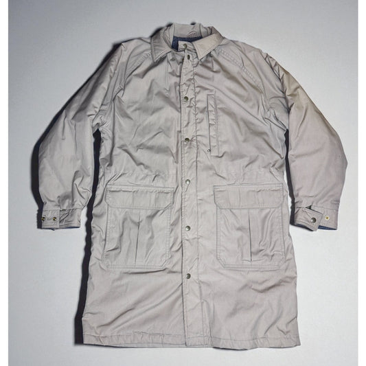 Vintage LL Bean Khaki Tan Stadium Parka Overcoat Mens Wool Lined M Men's