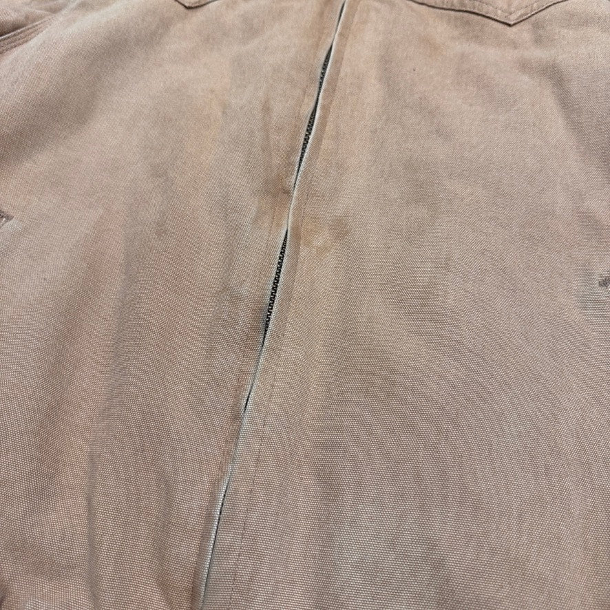 Vintage 1990s Santa Fe Jacket Workwear Western Men's XL Tan Duck Canvas