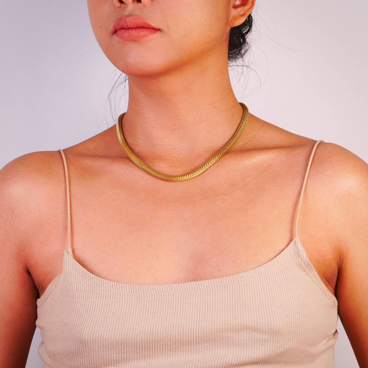 Decorated Brass Slink Chain - Anti Tarnish