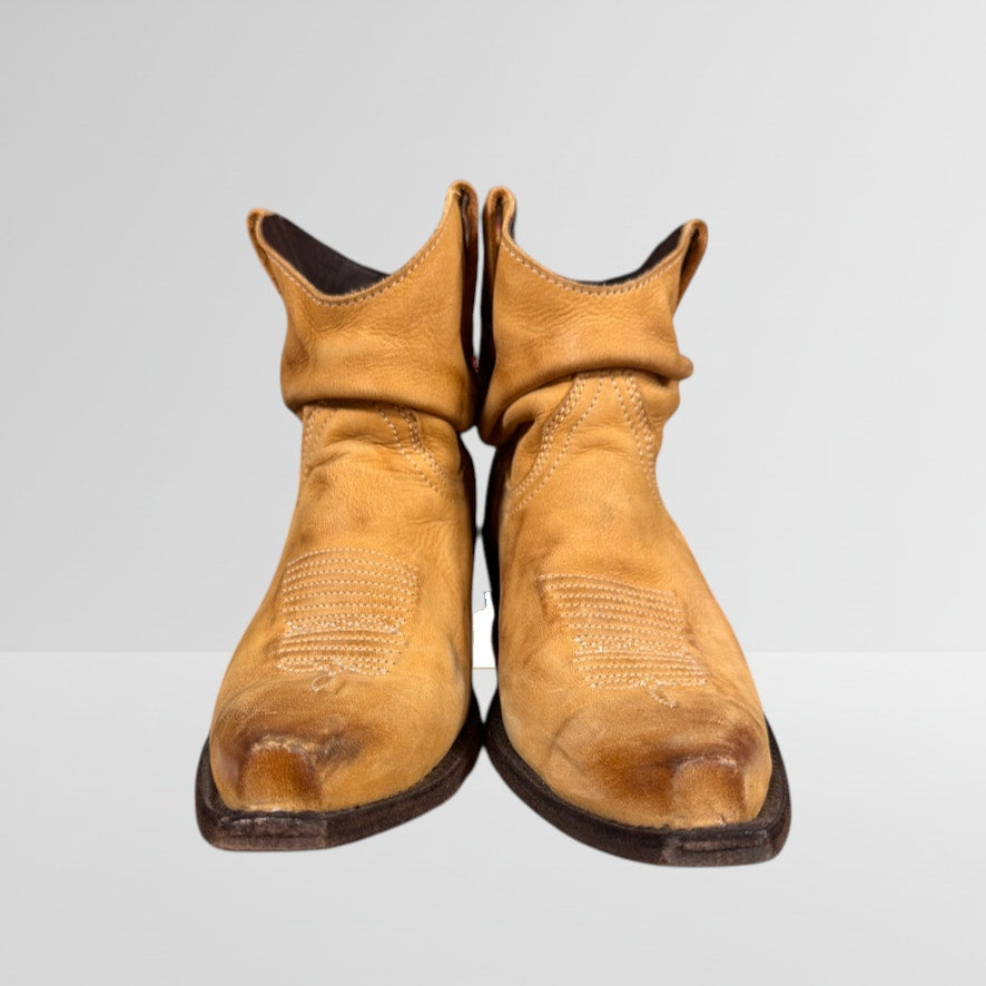 Women's Caido Ankle Bootie by Yippee Kay Yay Old Gringo Beige Leather 8M