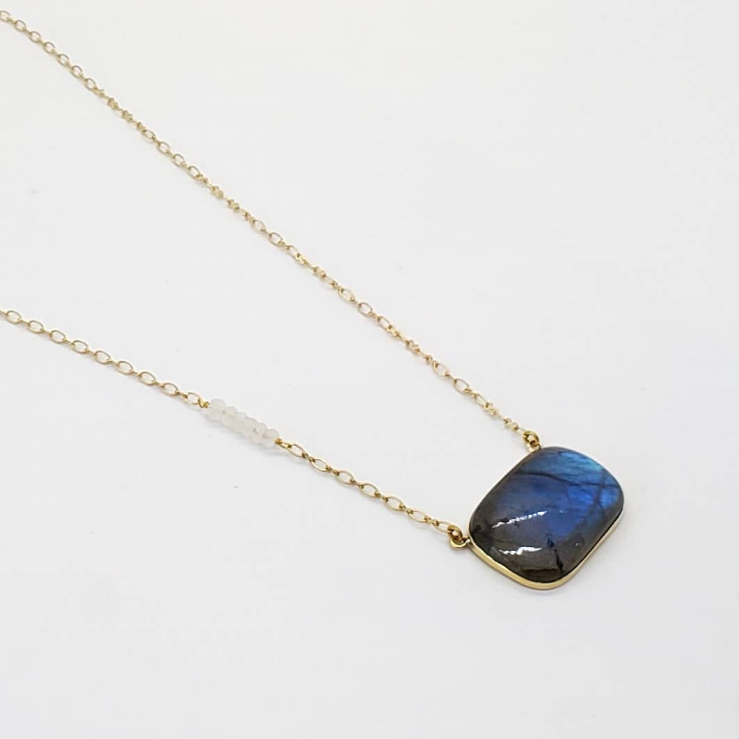 Labradorite Aura Necklace - BP047