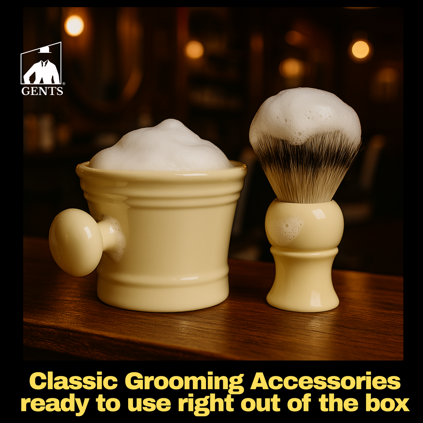 GBS 3 Piece  Mug, brush and Shaving soap Set