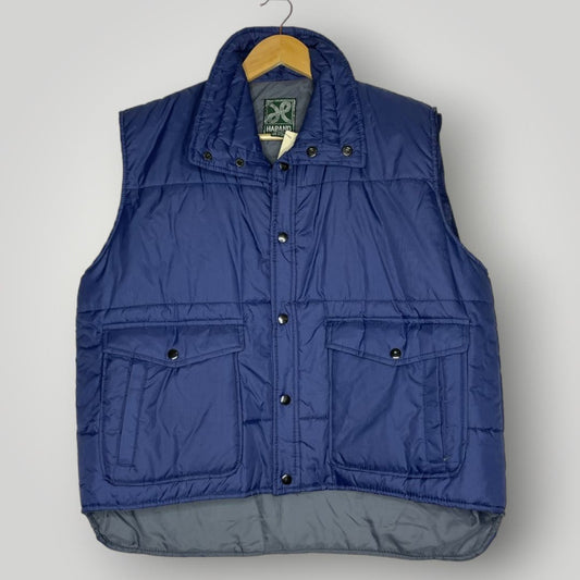 Vintage Haband Dark Blue Puffer Vest Men's Large 1980s