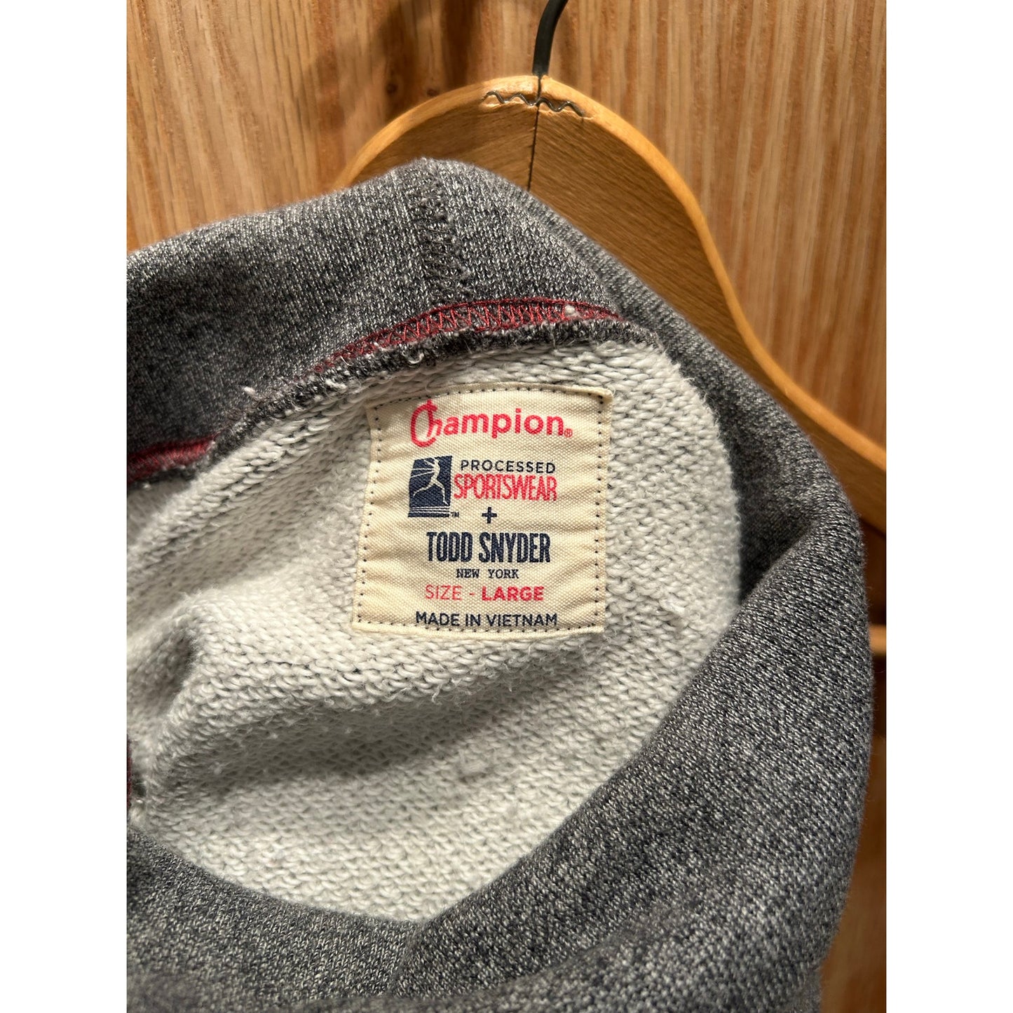 Champion x Todd Snyder Midweight Turtleneck Sweatshirt Gray L French Terry