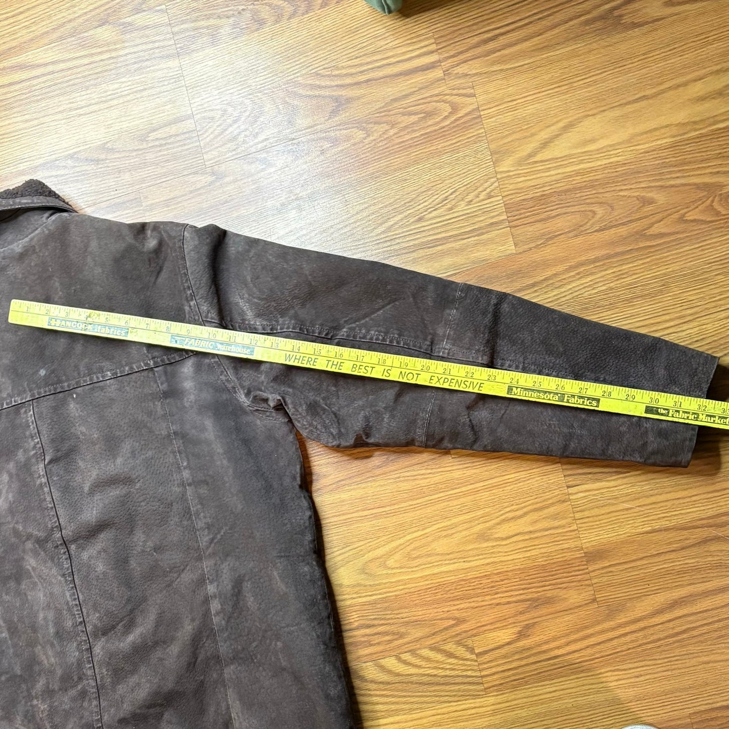 Vintage D'Carlo Suede Leather Jacket Sherpa Lined Brown Men's Large