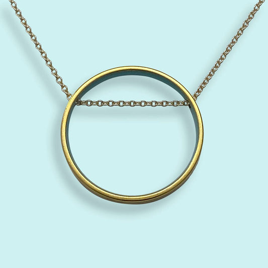 Small Blue Circle Necklace